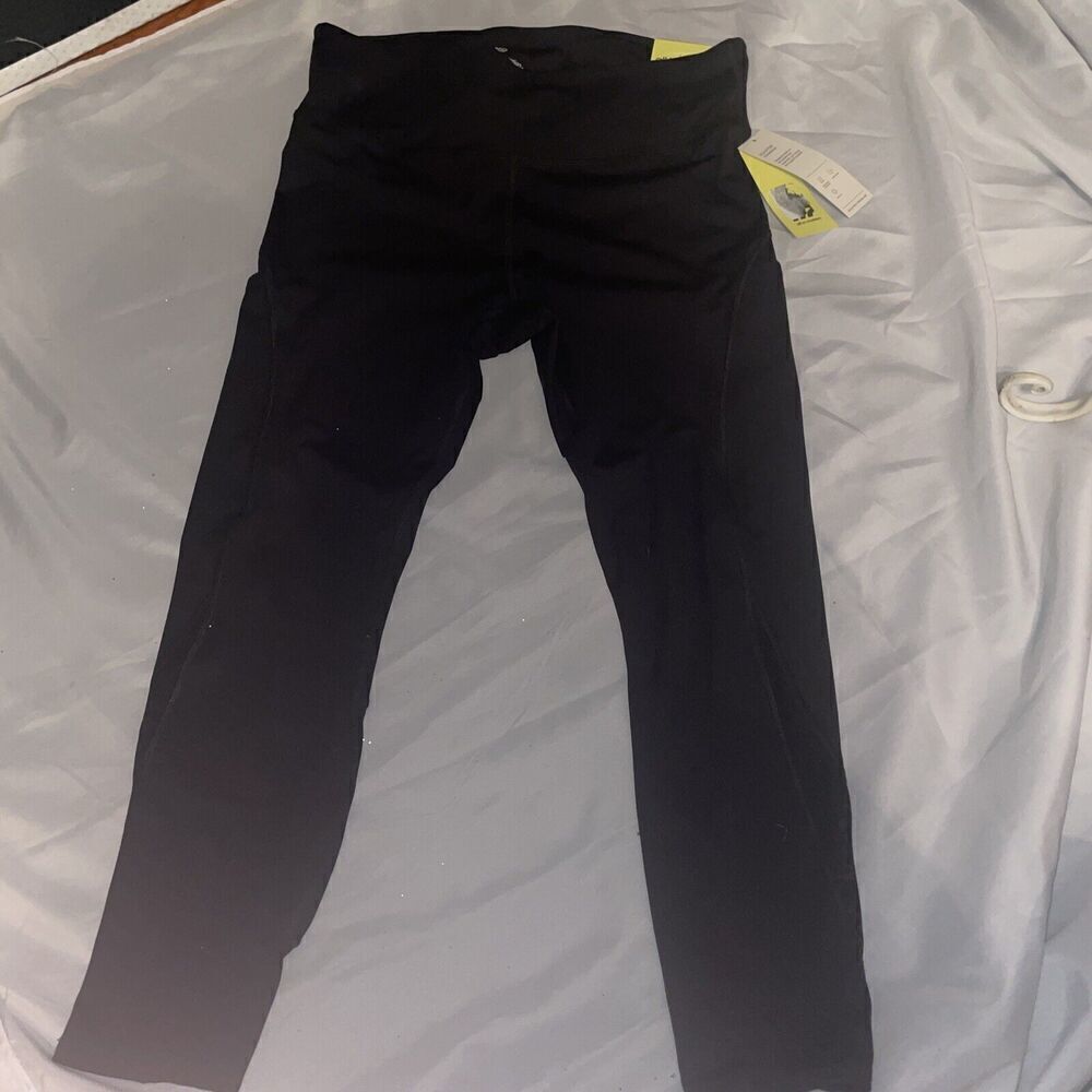 Women 7/8 Black Leggings Size XXL 75 Recy Poly 25 Spandex All In Motion NWT